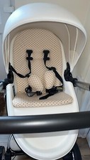 Mimi  xari white leather pram