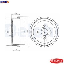 2x BRAKE DRUM BF278 FOR TOYOTA