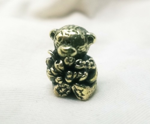 Antique brass bear with - brass,