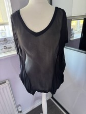 Label Lab Sheer Black Top Size