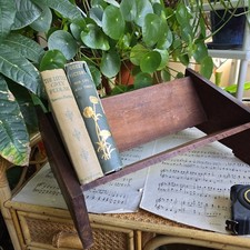 Antique Wooden Book Trough