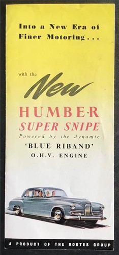 Humber super snipe - car, sales