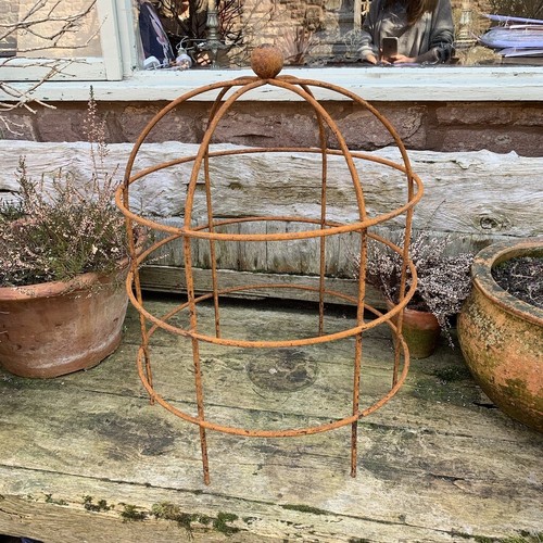 Rustic metal plant support - rustic,