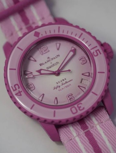 Blancpain swatch pink - blancpain, x
