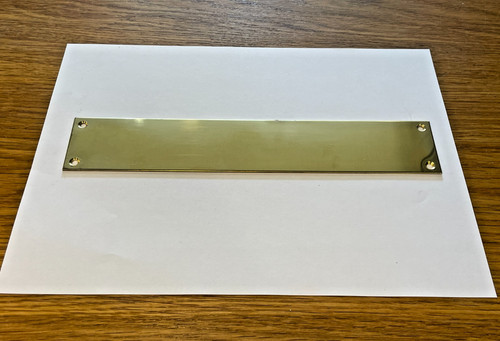 Polished brass door push - brass,