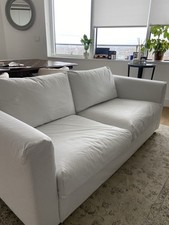 IKEA Vimle 2-seater sofa bed (COVER ONLY) in white linen.
