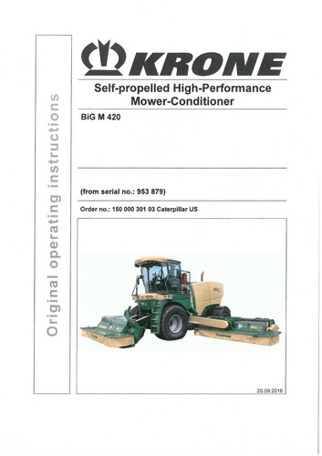Krone mower conditioner self - conditioner,