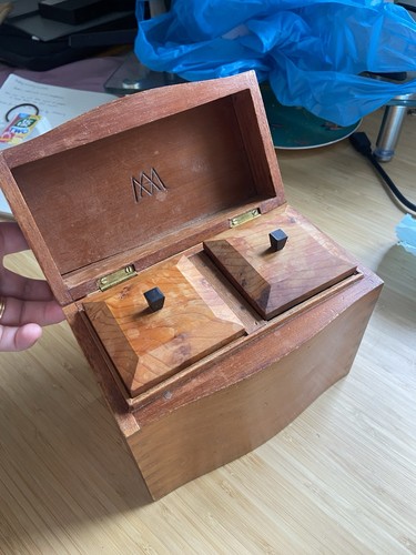 Vintage wooden tea caddy - tea,