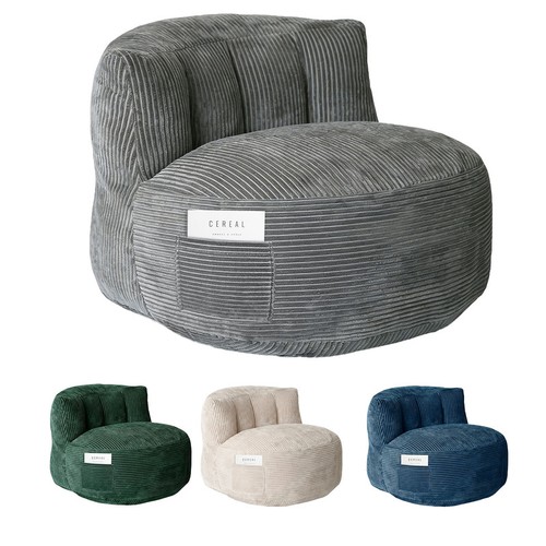 Crescent bean bag chair - chair, foam