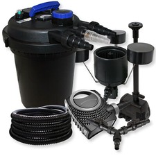 TTSunSun Pressure Pond Filter Set 10000L 11W UVC NEO8000 Pump Hose Skimmer Fount
