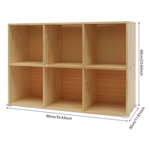 Solid wood compartment - wood, 6-compartment