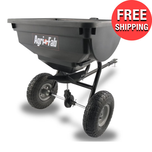 Pull behind broadcast spreader - behind,