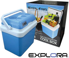 24L Electric Hot & Cold Cool Box Cooler Car Van Fridge With 12V & 240V Adapters