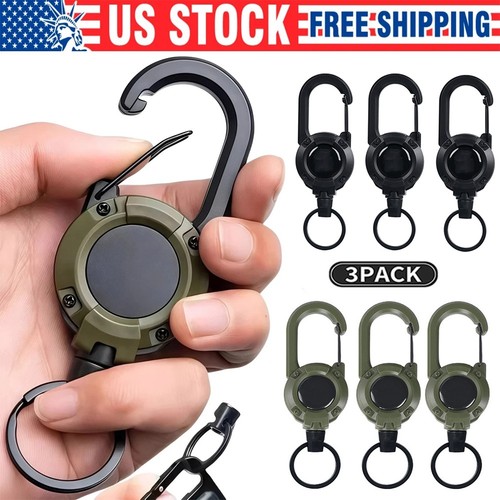3pcs retractable carabiner - 3pcs,