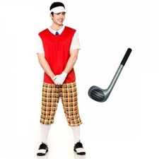 Adult Funny Pub Golfer + Inflatable Golf Club Stag Party Pub Golf Fancy Dress