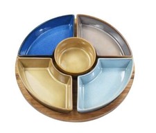 5 STONEWARE SNACK NIBBLE TAPAS