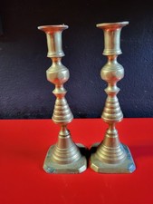 Vintage Brass Candlesticks Pair