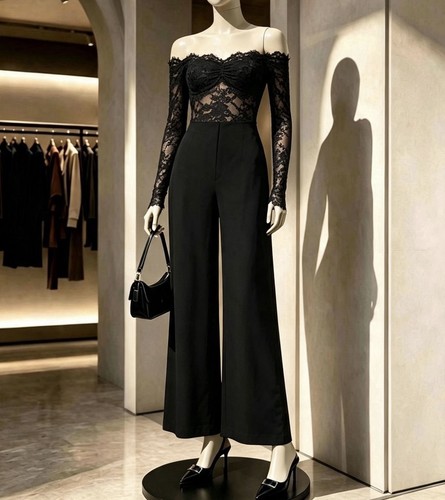 Sheer lace bodice off shoulder - sheer,