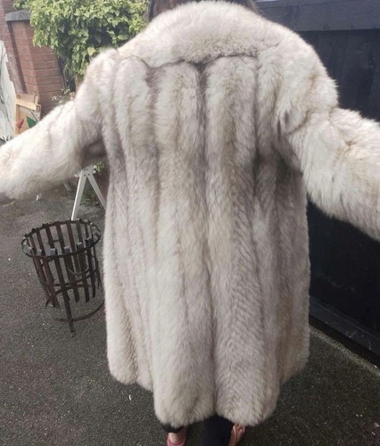 Vintage long white - white, fox