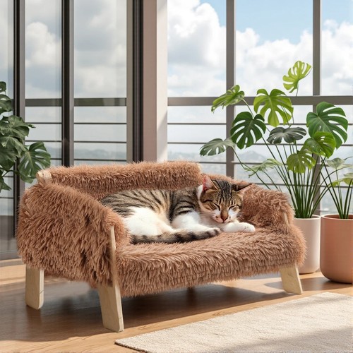 Large cat bed - large, wooden