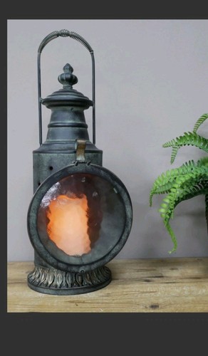 Vintage railway lantern - lantern, candle