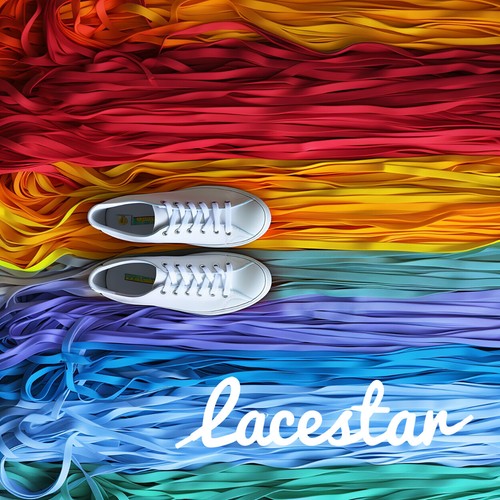 Flat coloured shoe laces - flat,