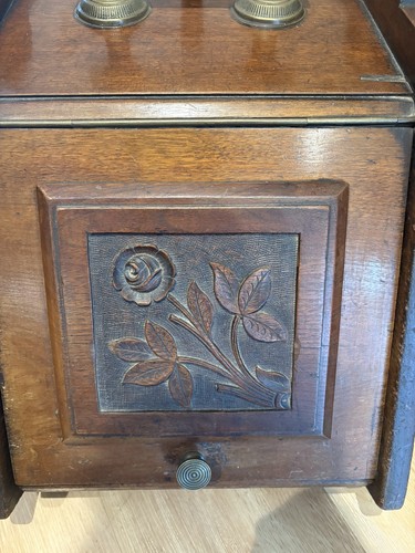 Antique victorian carved oak - carved,