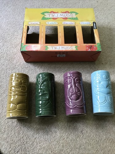 Tiki four mug set boxed - four,