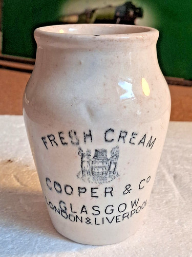 Antique cream pot cooper - pot,