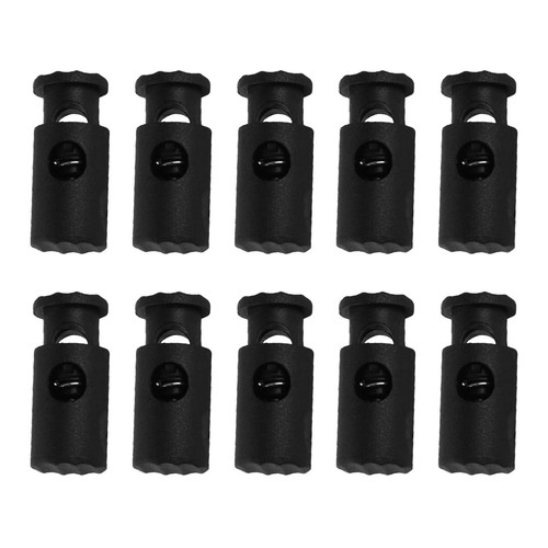 Black plastic toggles - black,