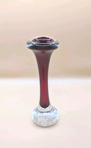 Art glass single stem bubble - art,