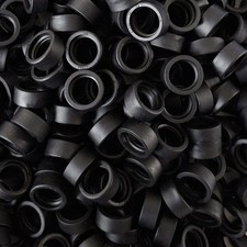 LEGO Tire 14mm D. x 6mm Solid Smooth Black x20