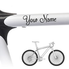 2 x Personalised Name Bike Frame Stickers For Cycle Bicycle - Shack Style