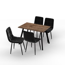 110cm Dining Table & 4 Pcs
