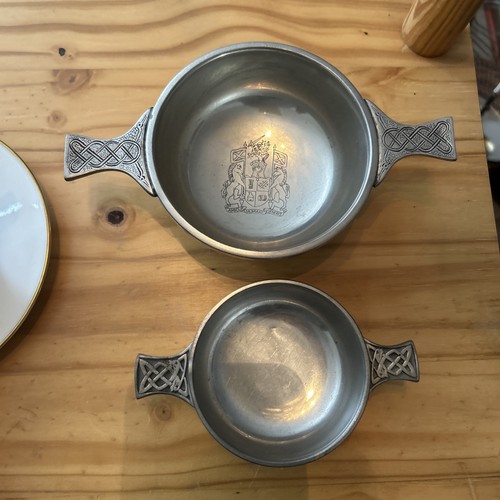Vintage pewter quaich - vintage,