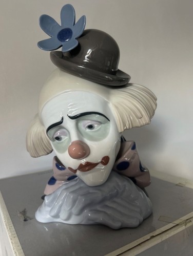 Original lladro pensive clown - original,