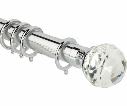 Metal curtain pole extendable - metal,