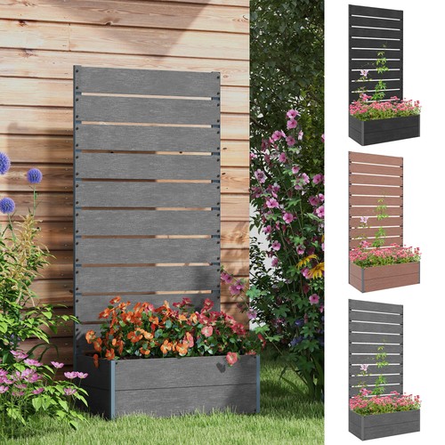 Garden planter with - with, trellis