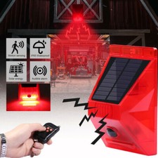 Outdoor Solar Powered LED Alarm Lamp Warning Security Flashing Light Waterproof