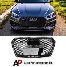 Audi RS5 Style A5 S5 B9 Front Main Grille Gloss Black Honeycomb Mesh Grill 17+