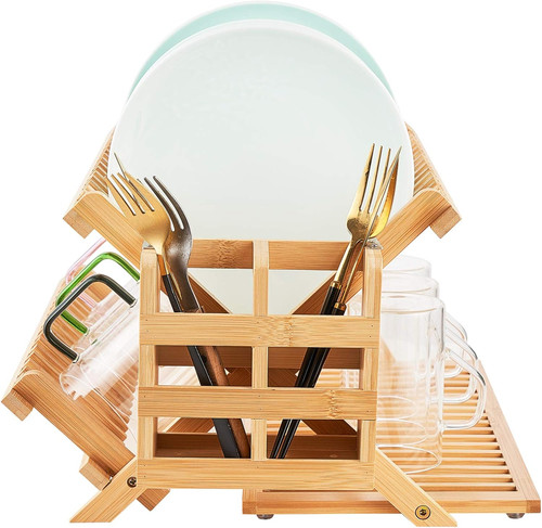 Bamboo dish drying rack 3 - bamboo, rack,