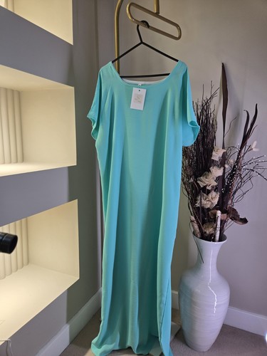 Crepe abaya inner aqua green - crepe,