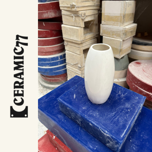 Oval vase ceramic mould slip - ceramic, *slip