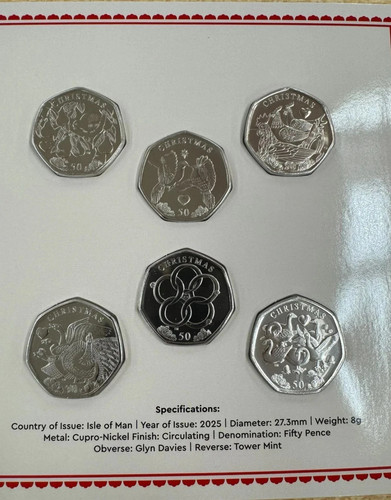 2025 iom christmas - christmas, 50p