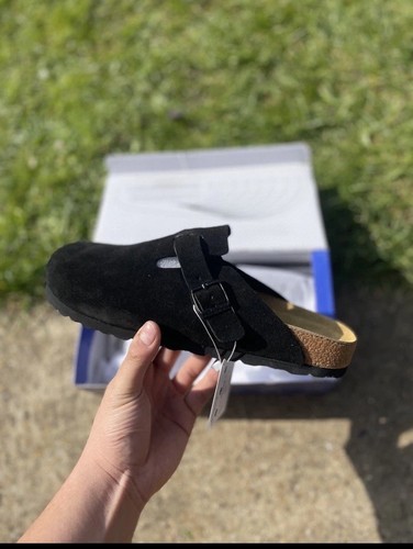 Birkenstock boston clogs suede - birkenstock,