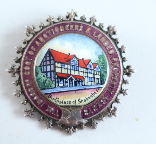 Scarce silver enamel fob medal - silver,