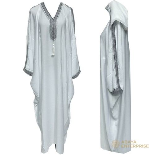 White batwing abaya farasha - batwing,