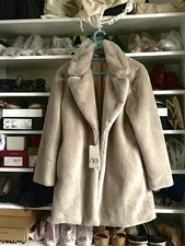 Zara Women's Faux Fur Coat XS UK Size 6/8
