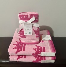 4 pc PRINCESS Plush 2 Hand Towels 2 Bath Towels Set Caro Home Towel