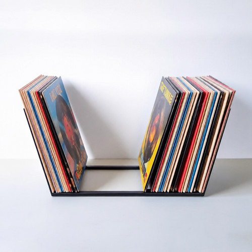 Metal vinyl record stand - record,